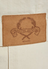 Moschino Logo Patch Denim Jacket Cream 252E A0508 5520-0005
