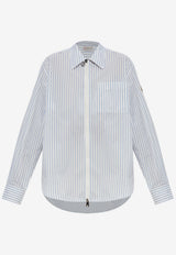 Moncler Camicia Striped Shirt Light Blue K20932F00016 598S1-F00