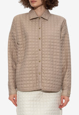 Moncler Quilted Padded Shirt Beige K20932F00011 788RS-21R