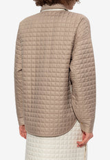 Moncler Quilted Padded Shirt Beige K20932F00011 788RS-21R
