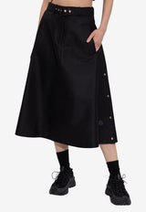 Moncler Belted Midi Skirt Black K20932D00011 598PB-999