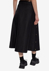 Moncler Belted Midi Skirt Black K20932D00011 598PB-999