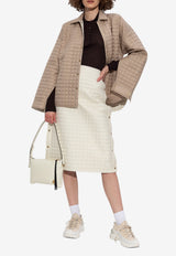Moncler Quilted Midi Skirt Cream K20932D00012 788RS-10V