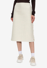 Moncler Quilted Midi Skirt Cream K20932D00012 788RS-10V