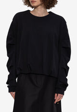 Moncler Logo Crewneck Sweatshirt Black K20938G00013 89AHM-999