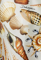 Shell-Motif Silk Boxer Shorts