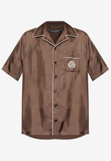 Silk Camp-Collar Shirt with Pocket