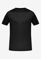 Silk Crewneck T-shirt in Black