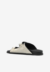 Logo-Appliqué Canvas Slides