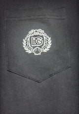 Dolce & GabbanaCrewneck T-shirt with Embroidered Pocket