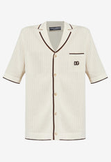 Openwork Cotton Short-Sleeved Shirt