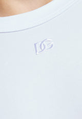 White T-shirt with Sub-Collar Logo