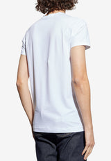 White T-shirt with Sub-Collar Logo