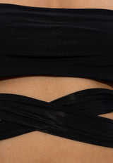 Balmain Wraparound Halterneck Bikini Black BKBAE2440 0-001