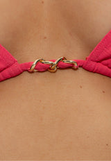 Balmain Chain Embellished Bikini Pink BKB842330 0-651