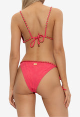 Balmain Chain Embellished Bikini Pink BKB842330 0-651