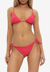 Balmain Chain Embellished Bikini Pink BKB842330 0-651