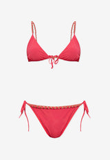 Balmain Chain Embellished Bikini Pink BKB842330 0-651