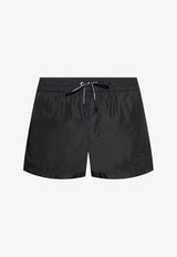 Black Swim Shorts with Monogram
