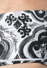 Dolce & Gabbana Majolica Print Swimming Briefs Monochrome M4A09J HPGGR-IU3TN