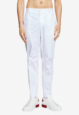 Dolce & Gabbana DG Logo Chino Pants White GW13EZ FUFNV-W0111