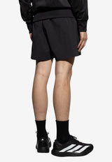 Adidas Originals Logo Print Shorts Black JV7648 0-BLACK