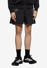 Adidas Originals Logo Print Shorts Black JV7648 0-BLACK