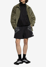 Adidas Originals Logo Print Shorts Black JV7648 0-BLACK