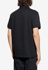 McQueen Shimmering Logo Polo T-shirt Black 839234 QXAAK-1000