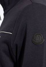 Moncler Zip-Up Logo Sweatshirt Blue K20918G00027 89B3P-742
