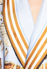Dolce & Gabbana Seashells Print Silk Twill Robe Multicolor G031TT HI1ZB-HC5PK