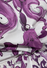 Dolce & Gabbana Majolica Print Sleeveless Shirt Purple F5T53T HH5EN-IP3TN