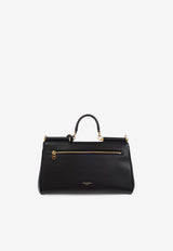 Dolce & Gabbana Medium My Sicily Calf Leather Handbag Black BB7782 B7321-80999