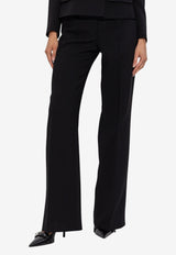 Dolce & Gabbana Straight-Leg Wool Pants Black FTC31T GDCSX-N0000