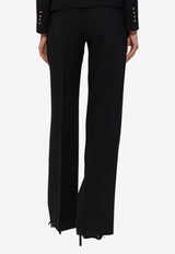 Dolce & Gabbana Straight-Leg Wool Pants Black FTC31T GDCSX-N0000
