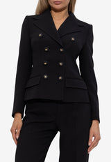 Dolce & Gabbana Double-Breasted Wool Blazer Black F27ACT GDCSX-N0000