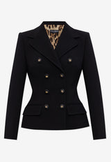 Dolce & Gabbana Double-Breasted Wool Blazer Black F27ACT GDCSX-N0000