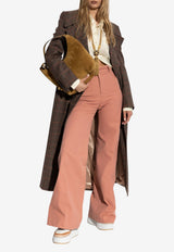 Chloé Double-Breasted Prince of Wales Coat Brown CH25AMA51 097-93C