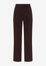 Tom Ford Double-Pleat Wide-Leg Pants Brown PAW636 FAX1513-KB800