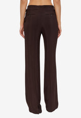 Tom Ford Double-Pleat Wide-Leg Pants Brown PAW636 FAX1513-KB800