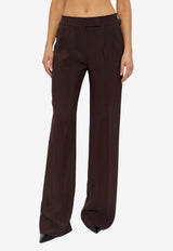 Tom Ford Double-Pleat Wide-Leg Pants Brown PAW636 FAX1513-KB800