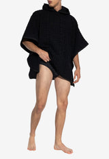Balmain Monogram Jacquard Beach Poncho Black BWP471680 0-001