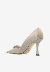 Jimmy Choo Belinda 90 Metallic Sheen Pumps Gold BELINDA PUMP 90 HRK-SOFT GOLD