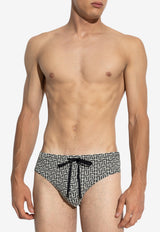 Balmain Monogram Swimming Briefs Monochrome BWB351510 0-104