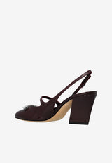 Jimmy Choo Belinda 70 Slingback Pumps in Patent Leather Burgundy BELINDA SB 70 PAT-DEEP MERLOT