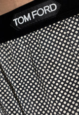 Tom Ford Polka Dots Silk Boxer Shorts Gray T4LE42080 0-009