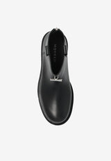 McQueen Leather Platform Boots Black 832334 WIAER-1064