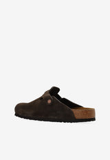 Birkenstock Boston Suede Clogs Brown 60901 F-MOCCA