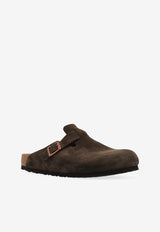 Birkenstock Boston Suede Clogs Brown 60901 F-MOCCA