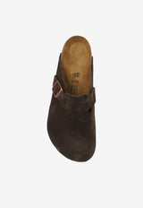 Birkenstock Boston Suede Clogs Brown 60901 F-MOCCA